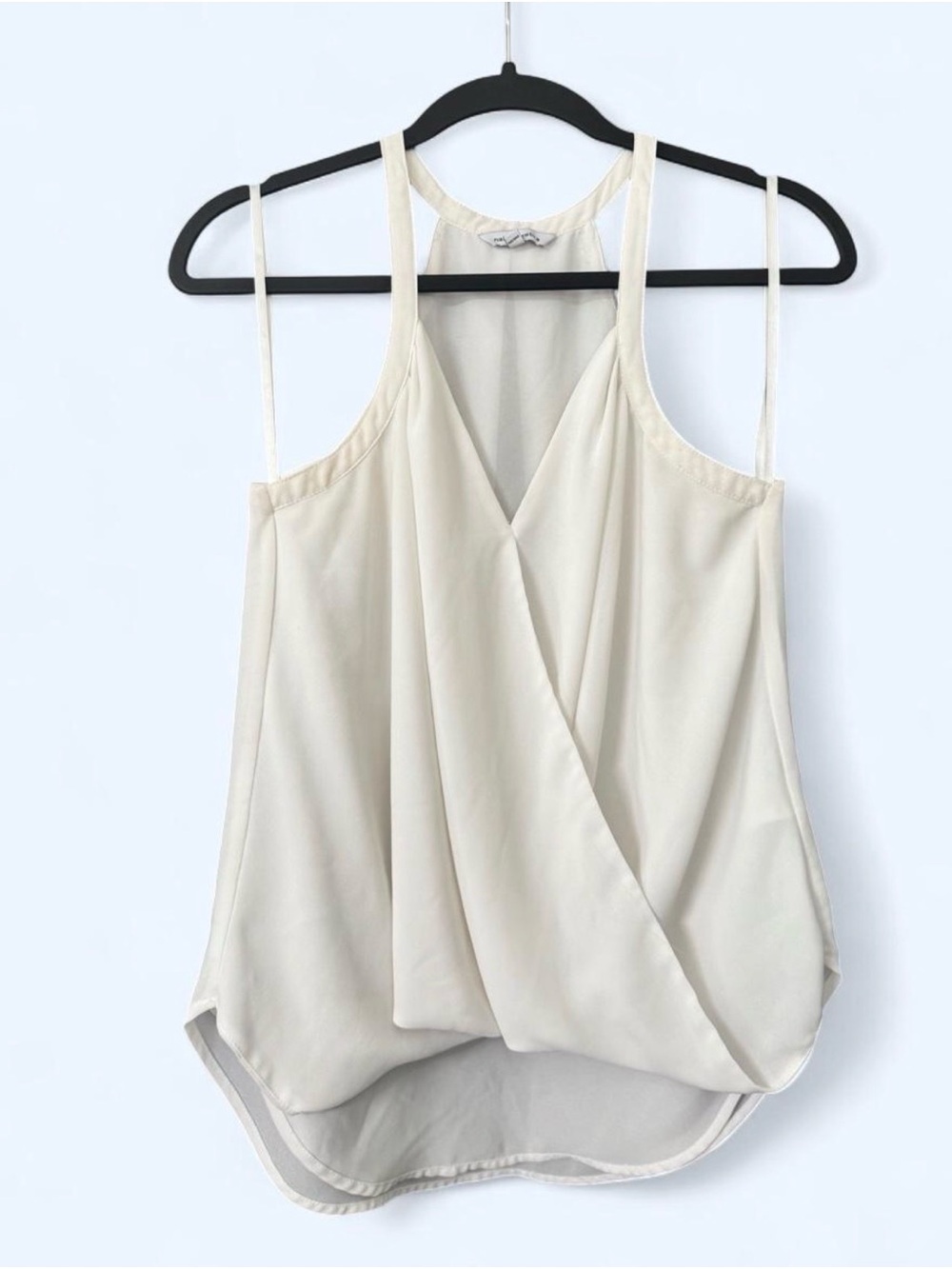 Naked Zebra Cream Surplice Draped Cami